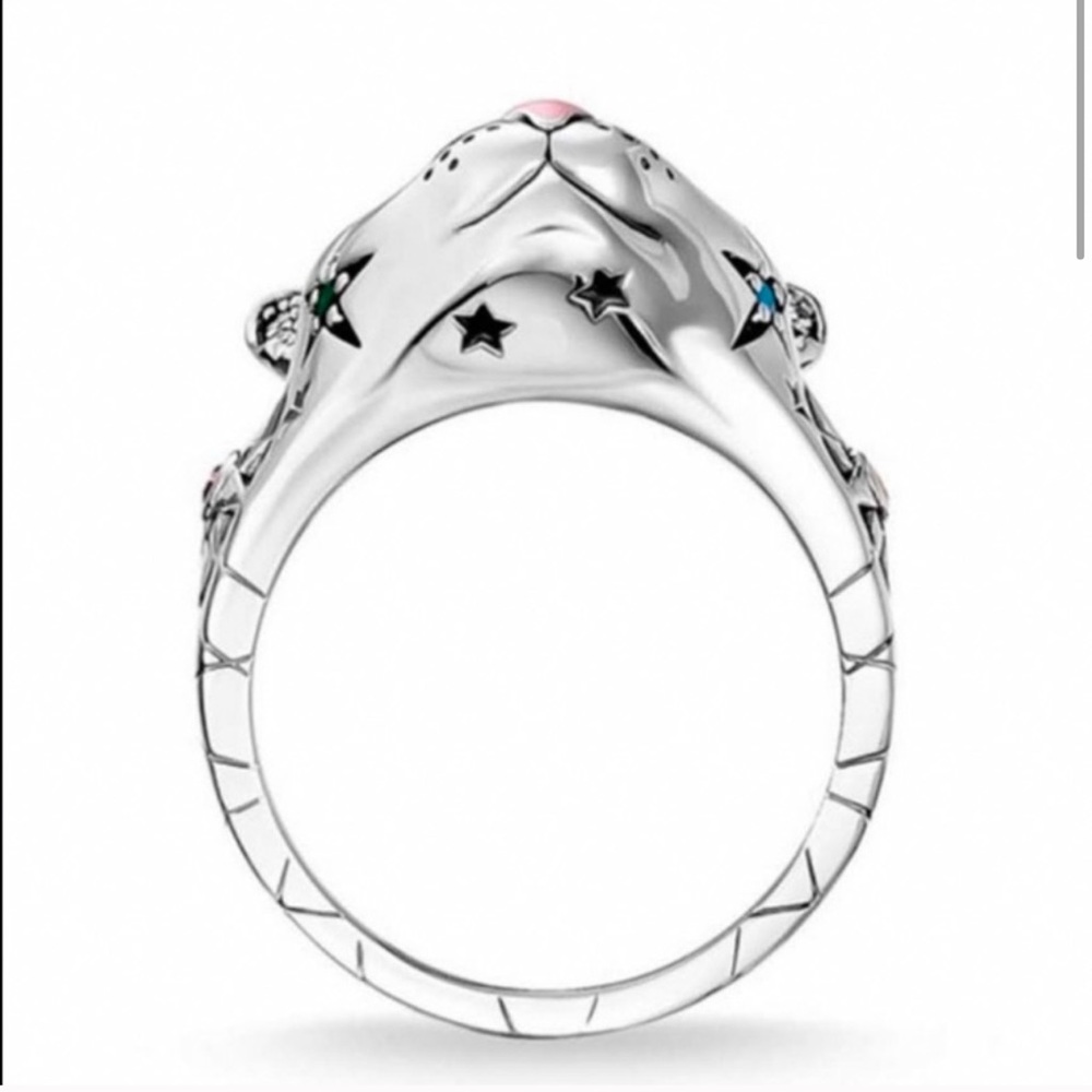 🆕 Sterling Silver Handmade Zirconia Cat Ring - Picture 3 of 12